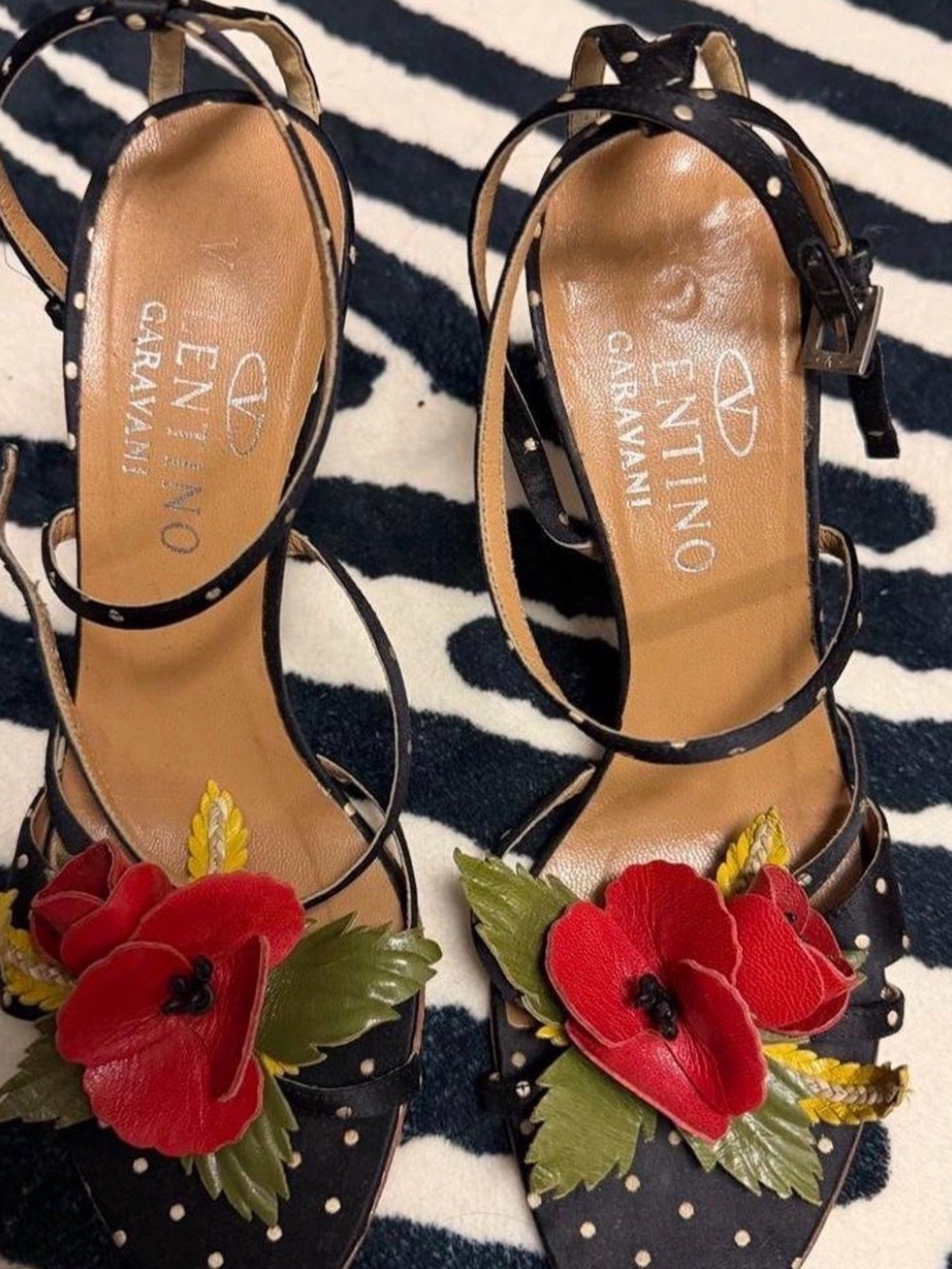 Valentino Garavani Silk Floral Ankle-Strap Sandals